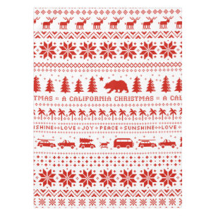 California Kerstfeestay Pattern Xmas Festive Tafelkleed