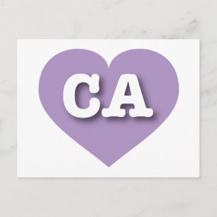 California Lavender Heart - Ik hou van CA Briefkaart