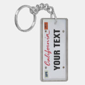 California License Bord (aanpasbaar) Sleutelhanger (Voorkant Links)