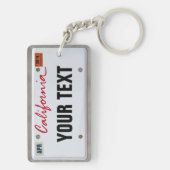 California License Bord (aanpasbaar) Sleutelhanger (achterkant)