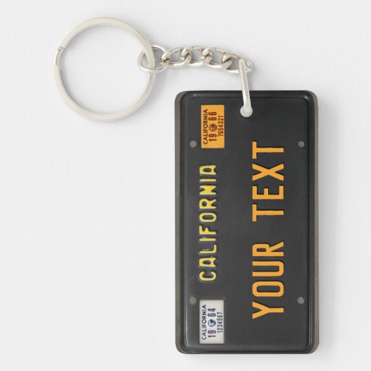 California LicensePlate uit de jaren 60 Sleutelhanger (Voorkant)
