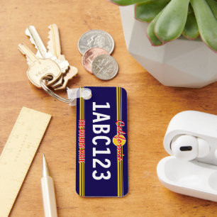 California licentie bord retro stijl custom metal sleutelhanger