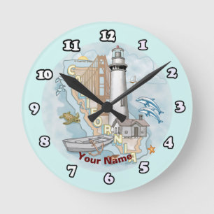 California Lighthouse Clock Ronde Klok