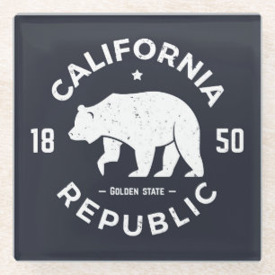 California Logo De Golden-staat Glazen Onderzetter