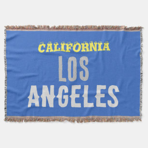 California Los Angeles City USA Retro  Blue Deken