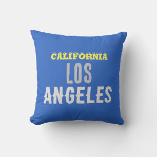 California Los Angeles City USA Retro  Blue Kussen