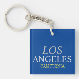 California Los Angeles City USA Retro Blue Sleutelhanger