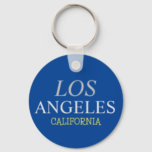 California Los Angeles City USA Retro Blue Sleutelhanger