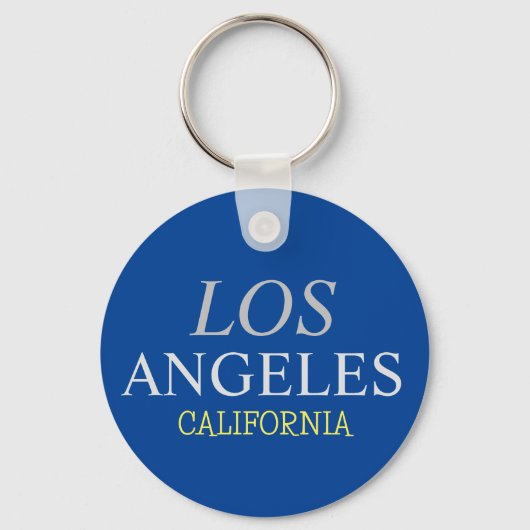 California Los Angeles City USA Retro Blue Sleutelhanger (Achterkant)