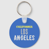 California Los Angeles City USA Retro Blue Sleutelhanger (Voorkant)