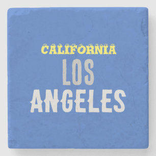 California Los Angeles City USA Retro  Blue Stenen Onderzetter