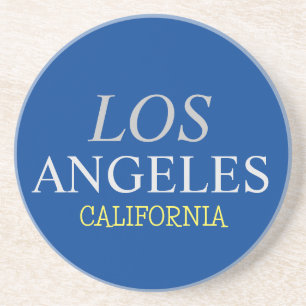 California Los Angeles City USA Retro  Blue Zandsteen Onderzetter