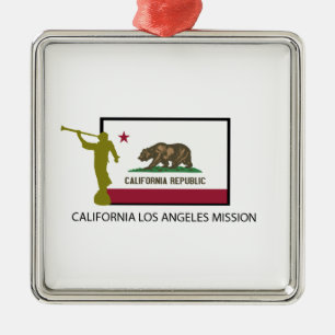 CALIFORNIA LOS ANGELS MISSIE LDS CTR METALEN ORNAMENT