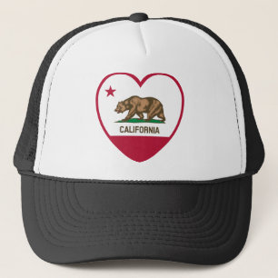 California Love - California Flag Heart Trucker Pet