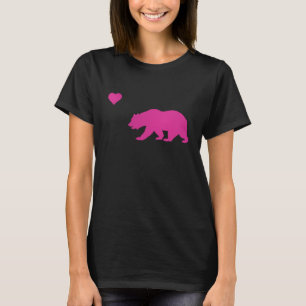  California Love Hot Pink Beer & Heart T-shirt