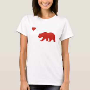 California Love Red Beer & Heart T-shirt