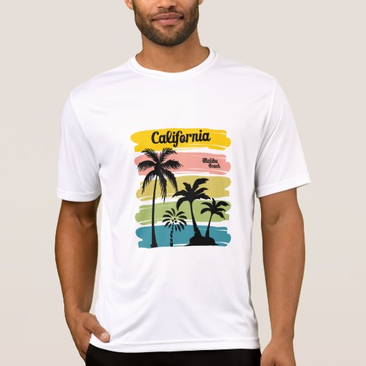 California Malibu Beach Surf T-shirt (Voorkant)