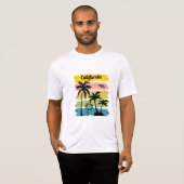 California Malibu Beach Surf T-shirt (Voorkant volledig)