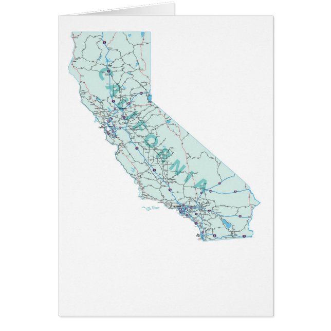 California Map Blank Card (Voorkant)