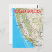 California Map Briefkaart (Voorkant / Achterkant)
