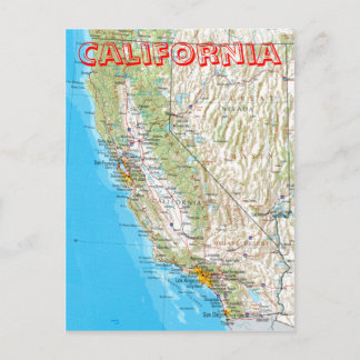 California Map Briefkaart
