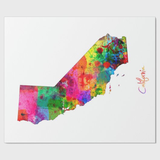 California Map Cadeaupapier (Vlak)