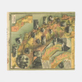 California Map Fleece Deken (Voorkant (Horizontaal))