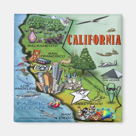 California Map Magneet (Voorkant)