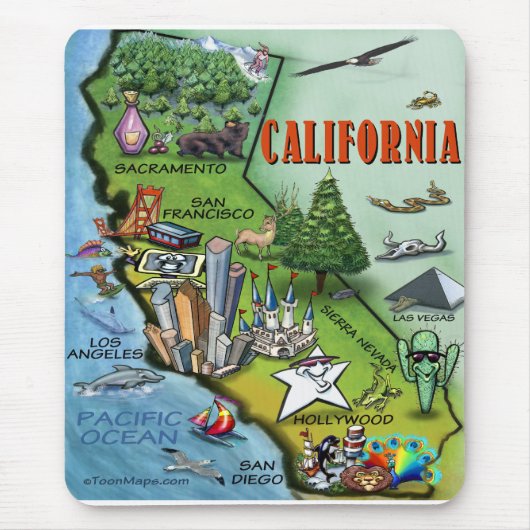 California Map Muismat (Voorkant)
