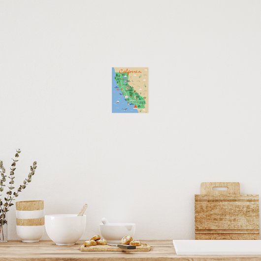 California Map Poster (Keuken)