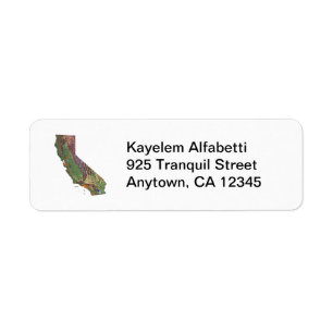 California Map Return Label
