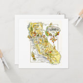  California Map Road Verenigde Staten Kaart (Voorkant / Achterkant in situ)