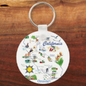 California Map sleutelhanger (Voorkant)