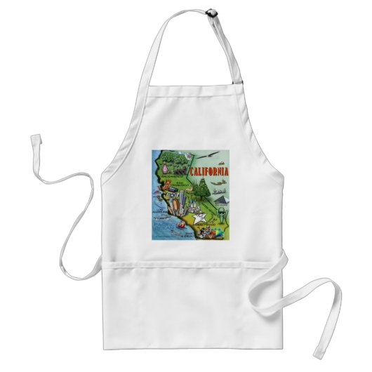 California Map Standaard Schort (Voorkant)