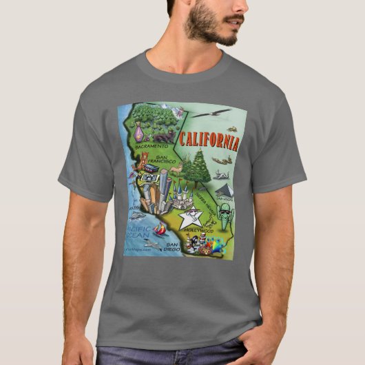 California Map T-shirt (Voorkant)