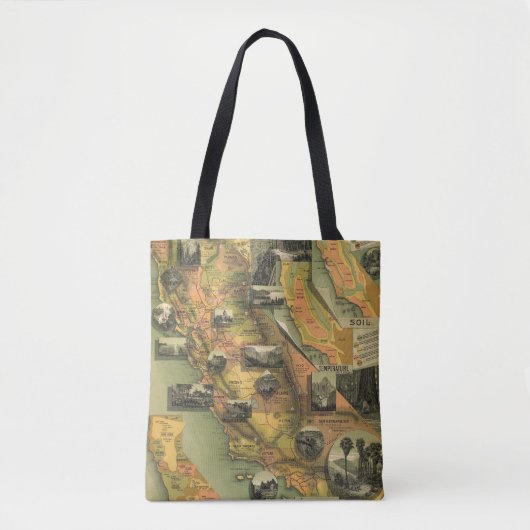 California Map Tote Bag (Voorkant)