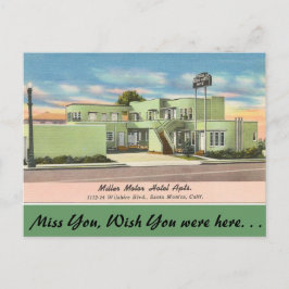 California, Miller Motor Hotel Apts. Briefkaart