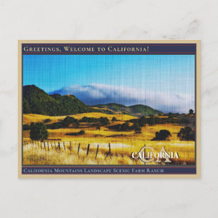 California Mountains Schilderachtig Boerderij Ranc Briefkaart