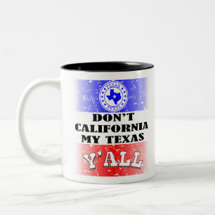California My Texas Y'all # Tweekleurige Koffiemok