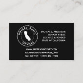 California Notary Public Services Visitekaartje (Voorkant)