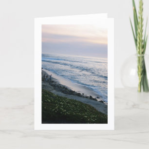 California Ocean Sunset Beach Carte de voeux perso