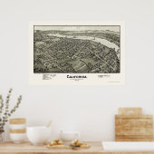 California, PA Panoramic Map - 1902 Poster (Keuken)