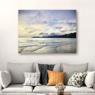 California Paarse Sunset Foto geniet van elk momen Canvas Afdruk