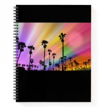 California Palms & Colorful Sky Notitieboek
