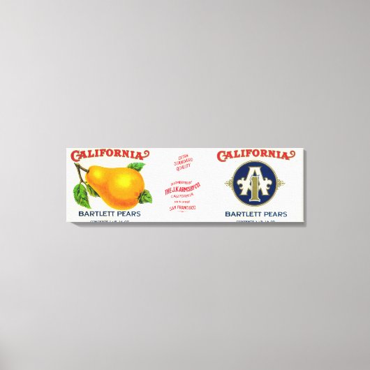 California Pear Label Canvas Afdruk (Voorkant)