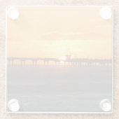 California Peer op Sunset Glazen Onderzetter (Achterkant)