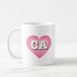 California Pink Fade Heart - Ik hou van CA Koffiemok