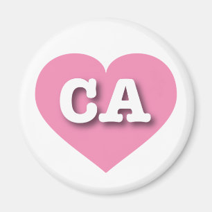 California Pink Heart - Ik hou van CA Magneet
