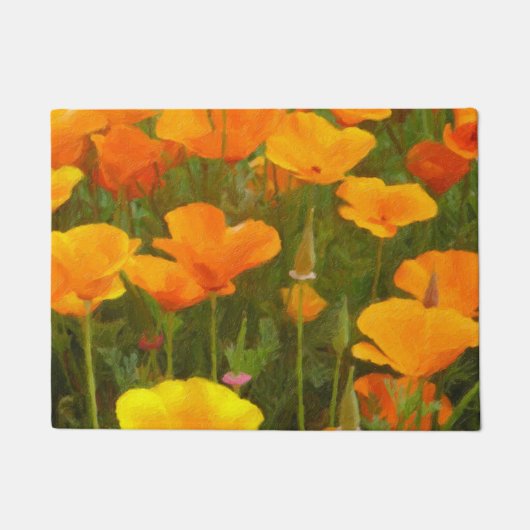 California Poppies Art Deurmat (Voorkant)