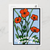 California Poppies  Briefkaart (Voorkant / Achterkant)